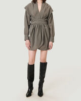 KOYU STRUCTURED PUFF SLEEVE MINI DRESS image number null